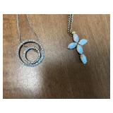 Collection of Elegant Faux Pearl and Chain Necklaces with Charms Inc Sarah Coventry