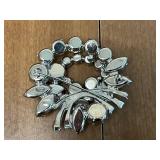 Vintage Jewelry Collection with Wood Jewelry Box