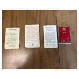 Collection of Religious Items including Rosaries and Cards