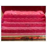 Set of Assorted Vintage Earrings and Decorative Jewelry Box