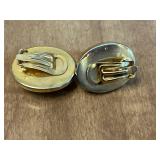 Set of Assorted Vintage Earrings and Decorative Jewelry Box