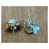 Set of Assorted Vintage Earrings and Decorative Jewelry Box