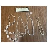 Collection of Assorted Necklaces and Bas-Relief Plaque