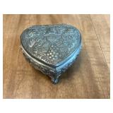 Vintage Wooden Vanity Jewelry Box Set with Trinket Boxes