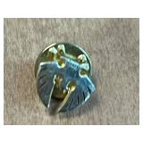 Vintage Maplewood Moose Lodge Membership Box (lock is broken) with Pins and Accessories Inc Silver Tone "B" Key Chain