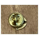 Vintage Maplewood Moose Lodge Membership Box (lock is broken) with Pins and Accessories Inc Silver Tone "B" Key Chain