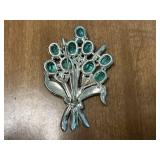 Vintage Jewelry Collection: Necklace, Brooches, and Earrings