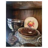 Collection of Assorted Vintage Porcelain and Glassware - Top Shelf in Picture Only