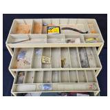 Plano Model 6300 Tackle Box with Assorted Fishing Gear