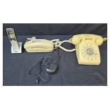 Collection of Vintage and Modern Telephones including VTech Cordless