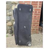 Pacific Coast Black Rolling Suitcase with Telescopic Handle