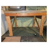 Sturdy Wooden Workbench with Laminated Top