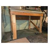 Sturdy Wooden Workbench with Laminated Top