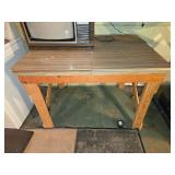 Sturdy Wooden Workbench with Laminated Top