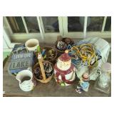 Assorted Vintage Christmas Decor and Garden Accessories