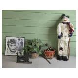 Holiday Decor Set - Snowman Figure, Wall Art, and More