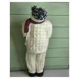 Holiday Decor Set - Snowman Figure, Wall Art, and More