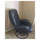 Leather Recliner with Ottoman