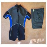 Neoprene Wetsuit and Black Dress Pants