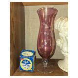 Collection of Vintage Figurines, Glassware, and Ball Dome Lids