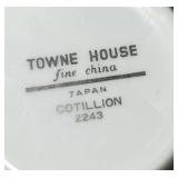 Towne House Fine China Set - Pattern Cotillion 2243 - stand not inc