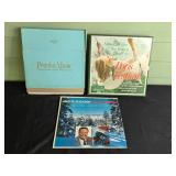 Collection of Vintage Christmas and Music Vinyl Records