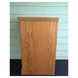 Vintage Wooden 2-Drawer Filing Cabinet with Brass Handles