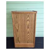 Vintage Wooden 2-Drawer Filing Cabinet with Brass Handles