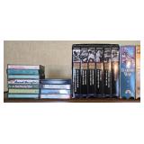 Collection of VHS Tapes and Cassette Tapes including America Goes to War Series