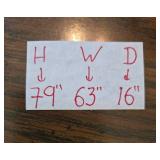 Vintage Wooden China Cabinet with Glass Doors (CONTENTS NOT INCLUDED)