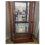 Wooden Glass Display Cabinet with Shelves
