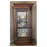 Wooden Glass Display Cabinet with Shelves
