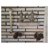 Vintage Coffee Pot Set and Decorative Figurines