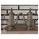 Vintage Coffee Pot Set and Decorative Figurines