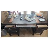 Sturdy Wooden Office Desk with Drawers (DESK ONLY)