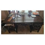 Sturdy Wooden Office Desk with Drawers (DESK ONLY)