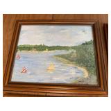 Collection of 4 Framed Landscape and Nature Artwork Pieces