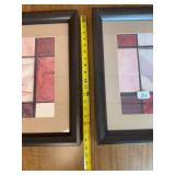 Set of 2 Framed Modern Art Prints