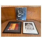 Set of 3 Framed Photographs and Art Print