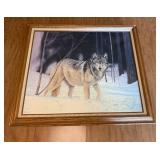 Limited Edition Wolf Art Print by Ron Balaban, Framed