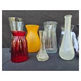 Assorted Collection of Glass Vases and Towels