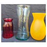 Assorted Collection of Glass Vases and Towels