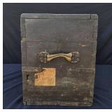 Vintage Almina Johnson Wooden Storage Chest with Hand-Painted Letters