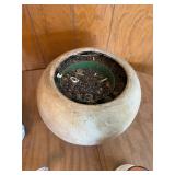 Assorted Home Decoration Items Featuring Planter and Figurine