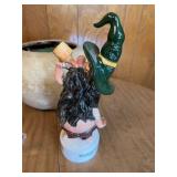 Assorted Home Decoration Items Featuring Planter and Figurine