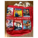 Assortment of Mugs, Bowls and a VTG Women of WWII Tote Bag