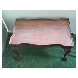 Vintage Wooden Coffee Table with Carved Legs
