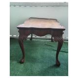 Vintage Wooden Coffee Table with Carved Legs