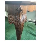 Vintage Wooden Coffee Table with Carved Legs