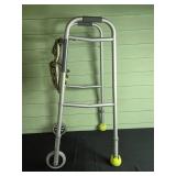 Folding Walker with Attached Storage Bag and Tennis Ball Covers